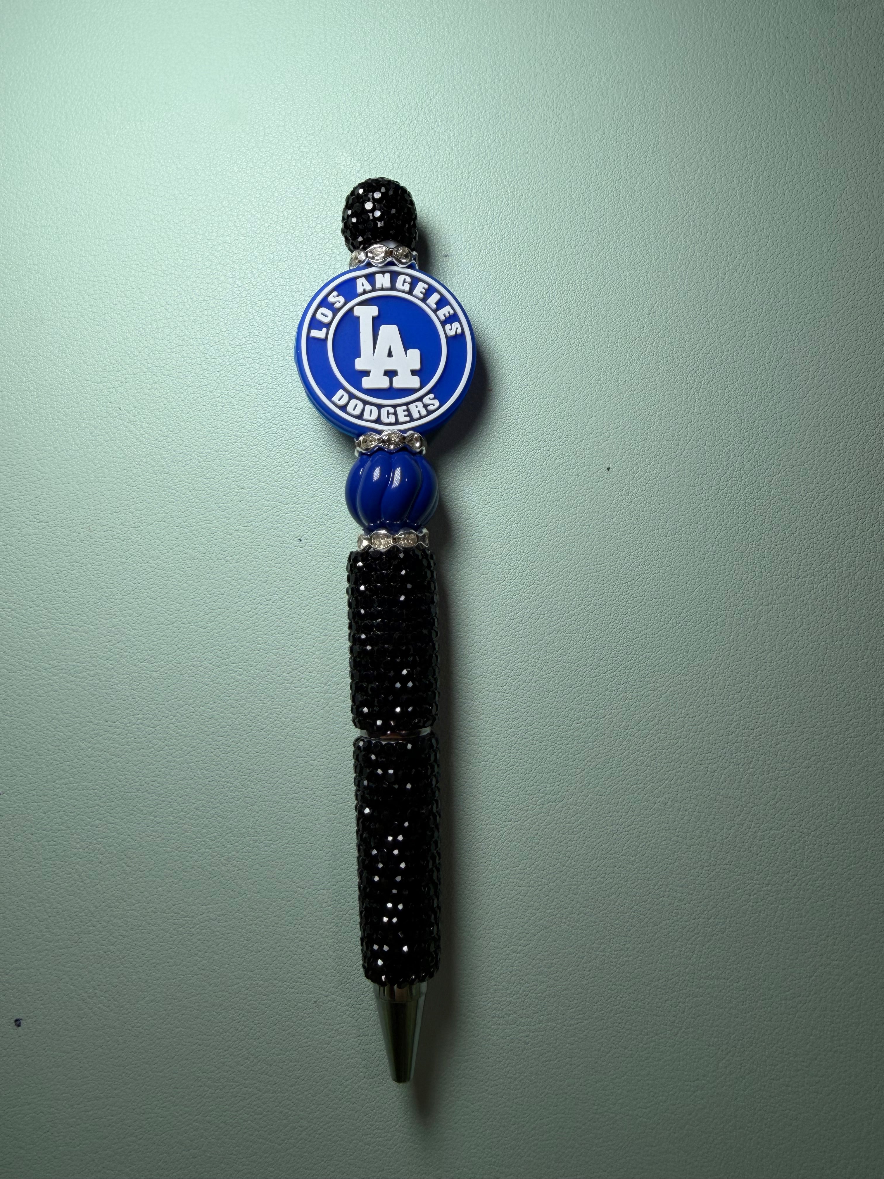 Black rhinestone pen- LA Dodgers